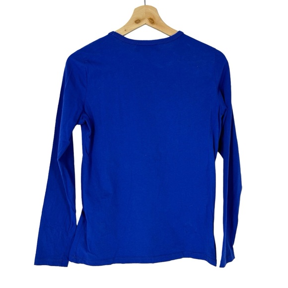 Lauren Active Ralph Lauren Embroidered Crest Blue Long Sleeve Cotton Shirt - Picture 2 of 6